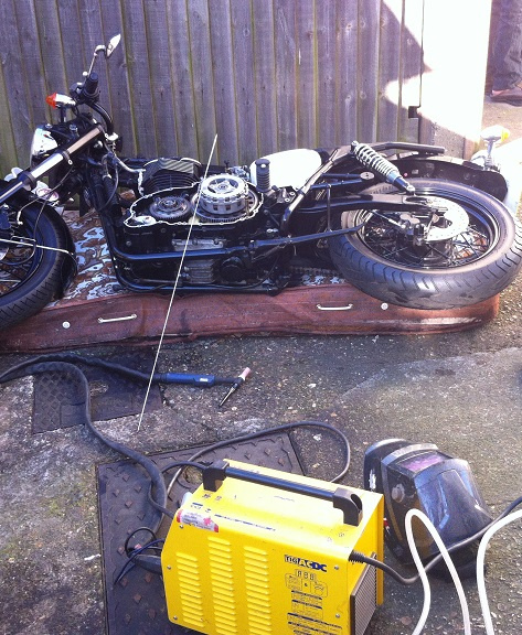 Triumph motor cycle aluminium engine casing welding repair